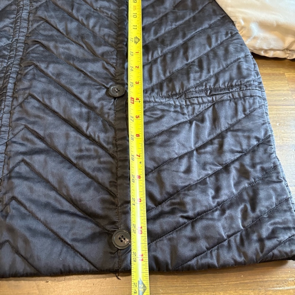 Isabel Marant Black Cream Ivory Quilted Chore Utility Jacket Bomber Silk Boxy 40 - Picture 11 of 13